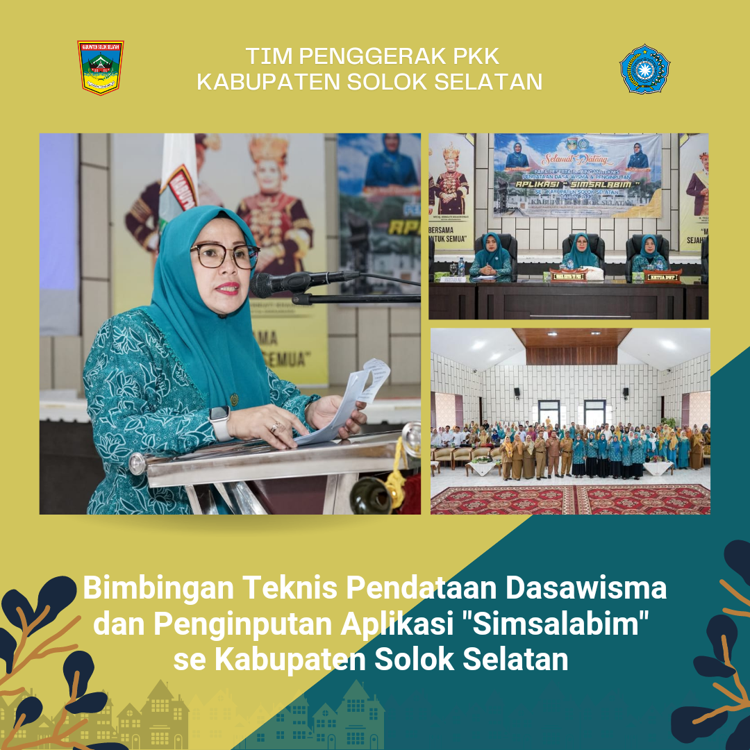 TP-PKK Kabupaten Solok Selatan Berikan Bimtek Kepada Pengurus PKK Kecamatan dan Nagari.