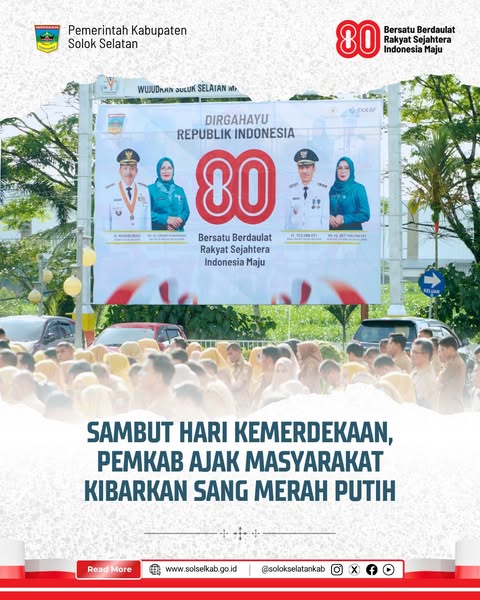 Sambut Hari Kemerdekaan, Pemkab Ajak Masyarakat Kibarkan Sang Merah Putih