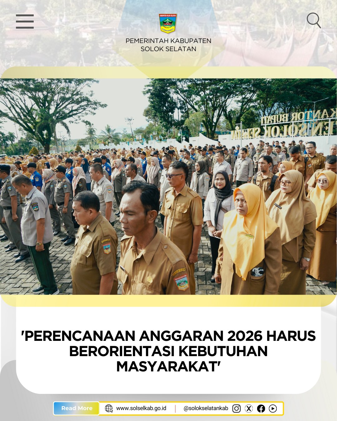 'Perencanaan Anggaran 2026 Harus Berorientasi Kebutuhan Masyarakat'