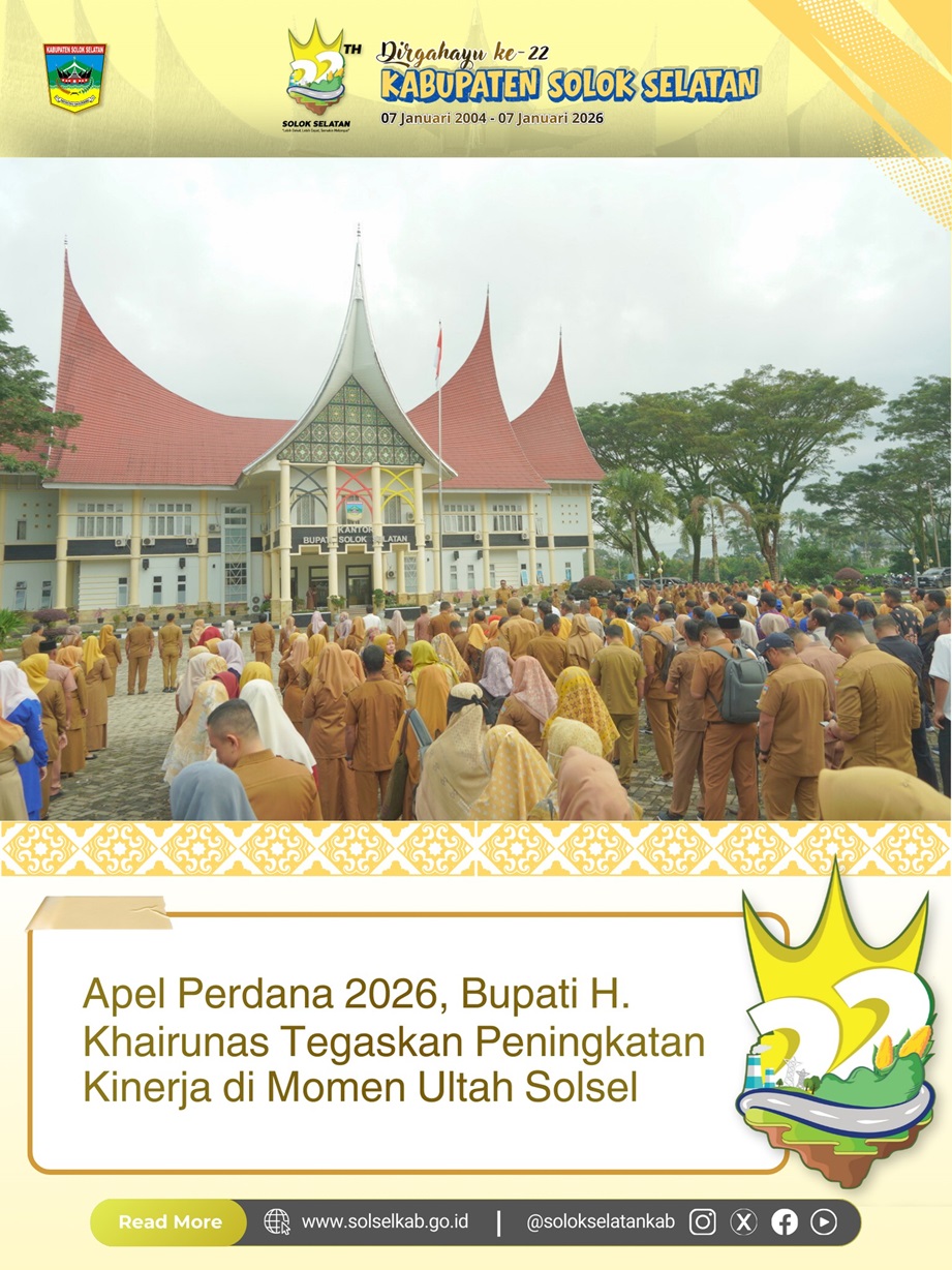 Apel Perdana 2026, Bupati H. Khairunas Tegaskan Peningkatan Kinerja di Momen Ultah Solsel