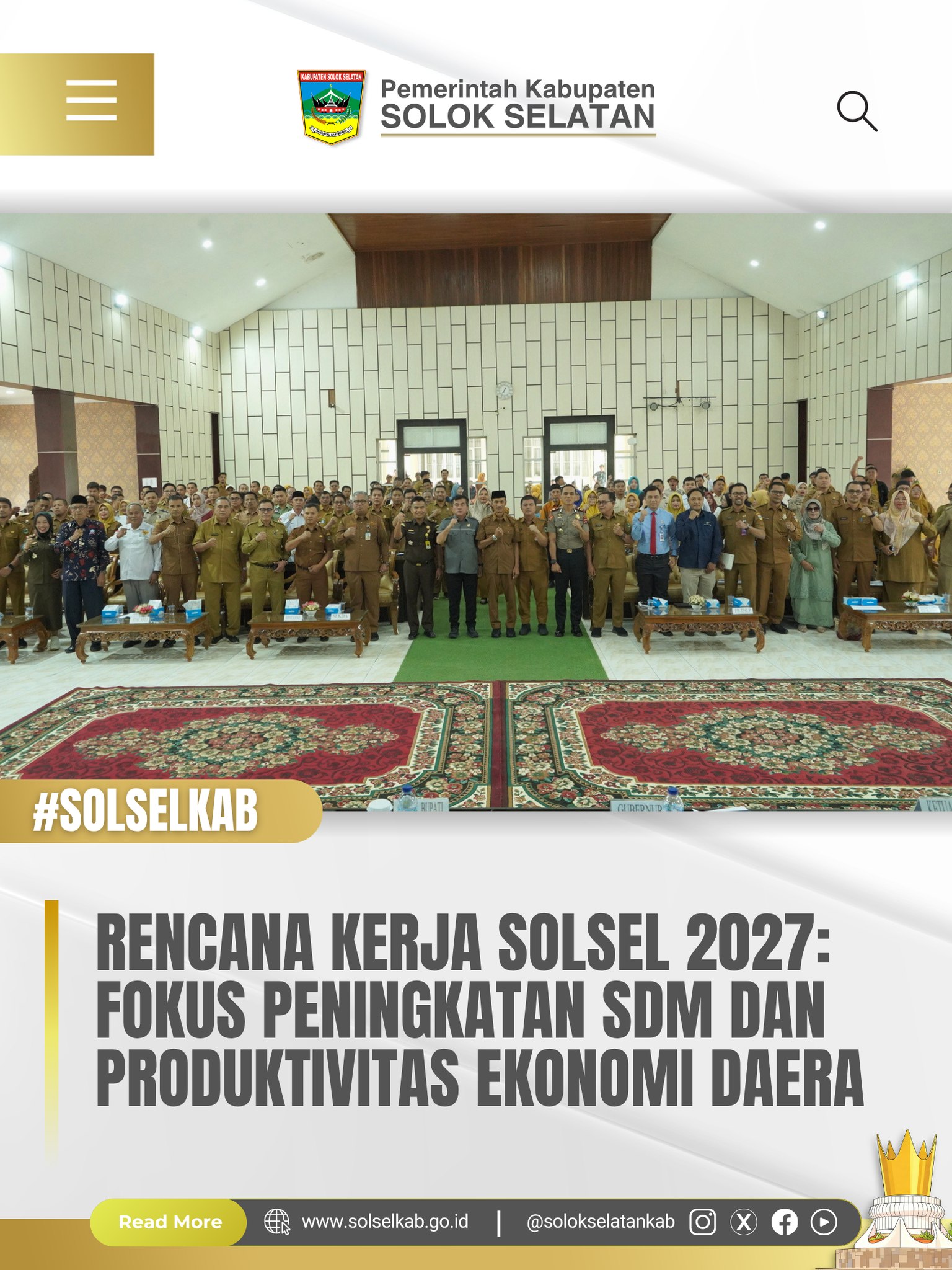 Rencana Kerja Solsel 2027: Fokus Peningkatan SDM dan Produktivitas Ekonomi Daerah