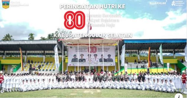 Pemerintah Kabupaten Solok Selatan menyampaikan terima kasih dan apresiasi yang setinggi-tingginya